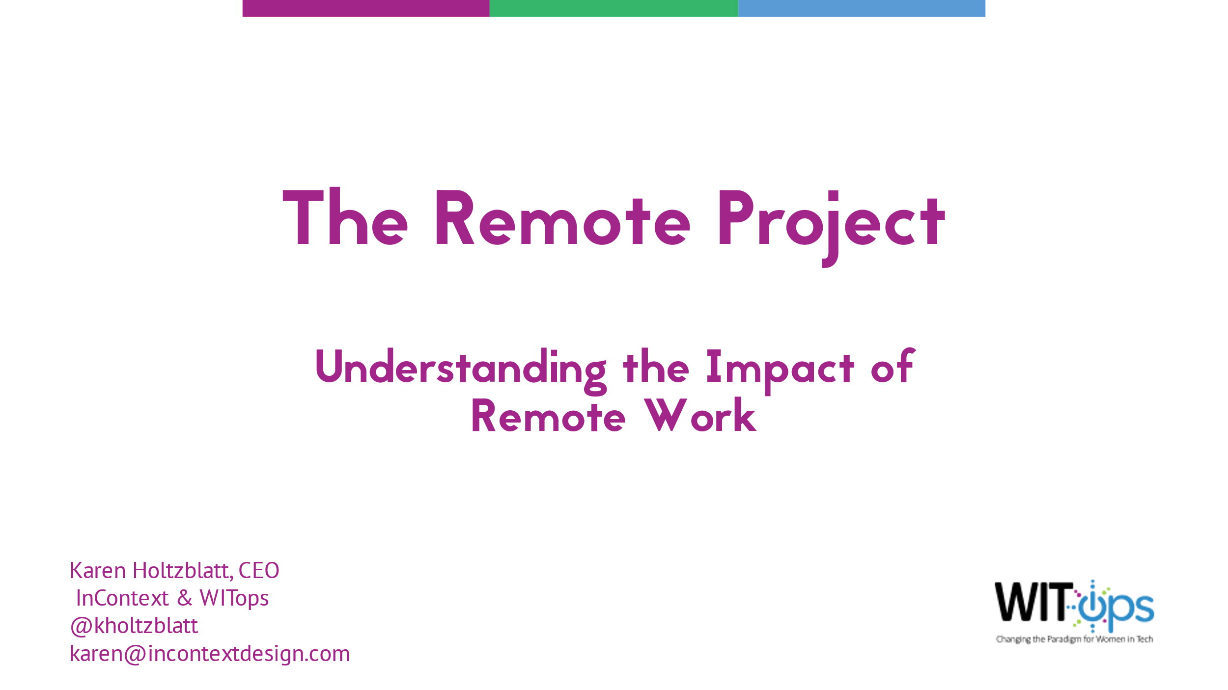 The Remote Work Project (Title Slide)